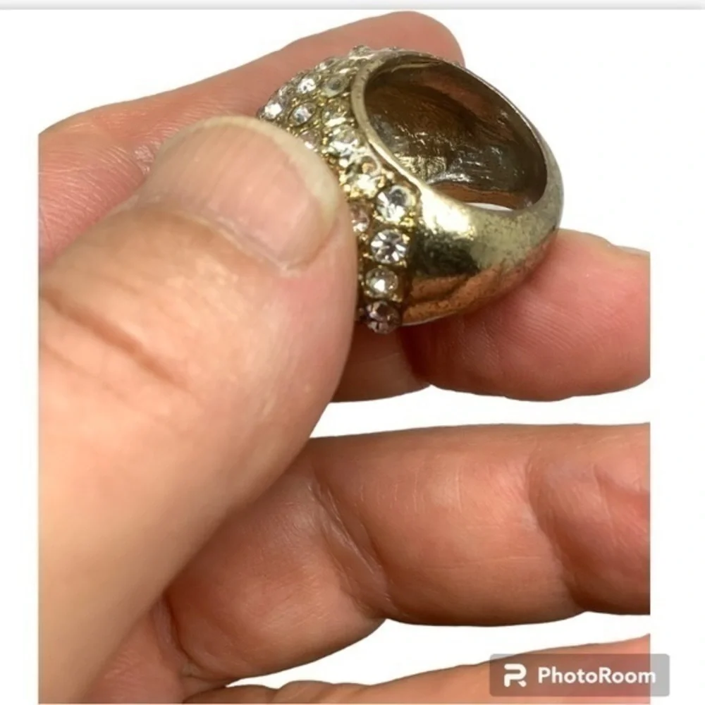 Gold over sterling silver CZ ring